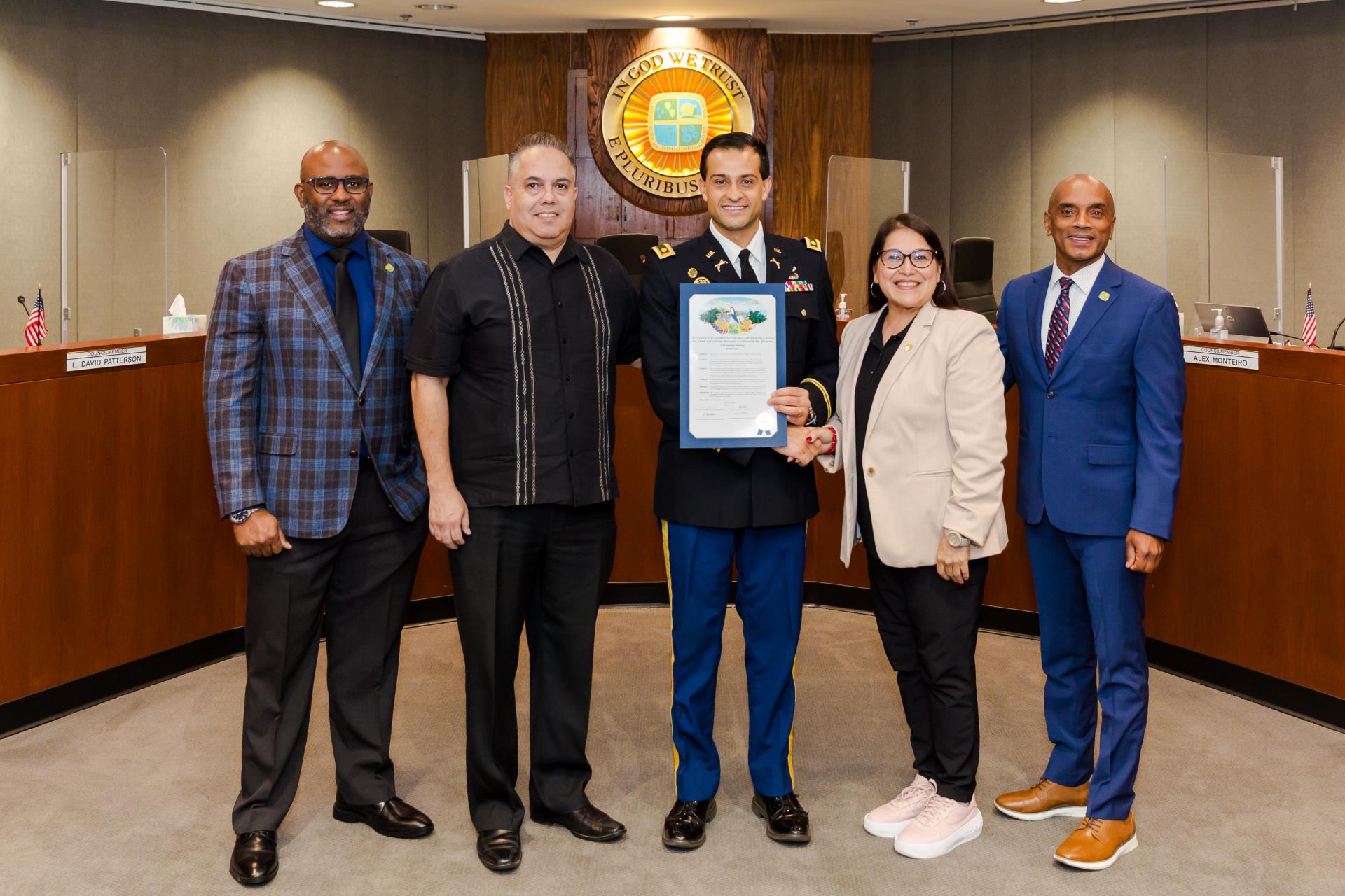 Council with Army Vet Daniel Lucero