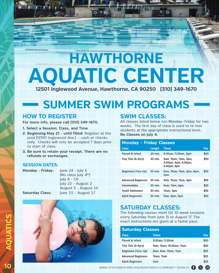 City of Hawthorne - 2024 Summer Swim Program