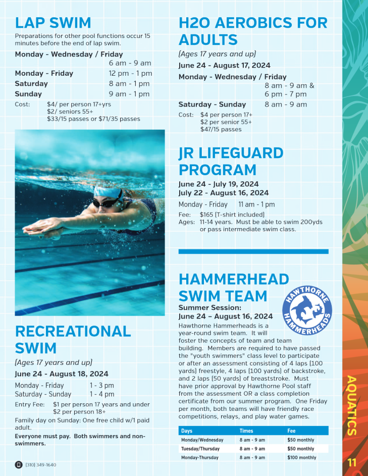 City of Hawthorne - 2024 Summer Swim Program