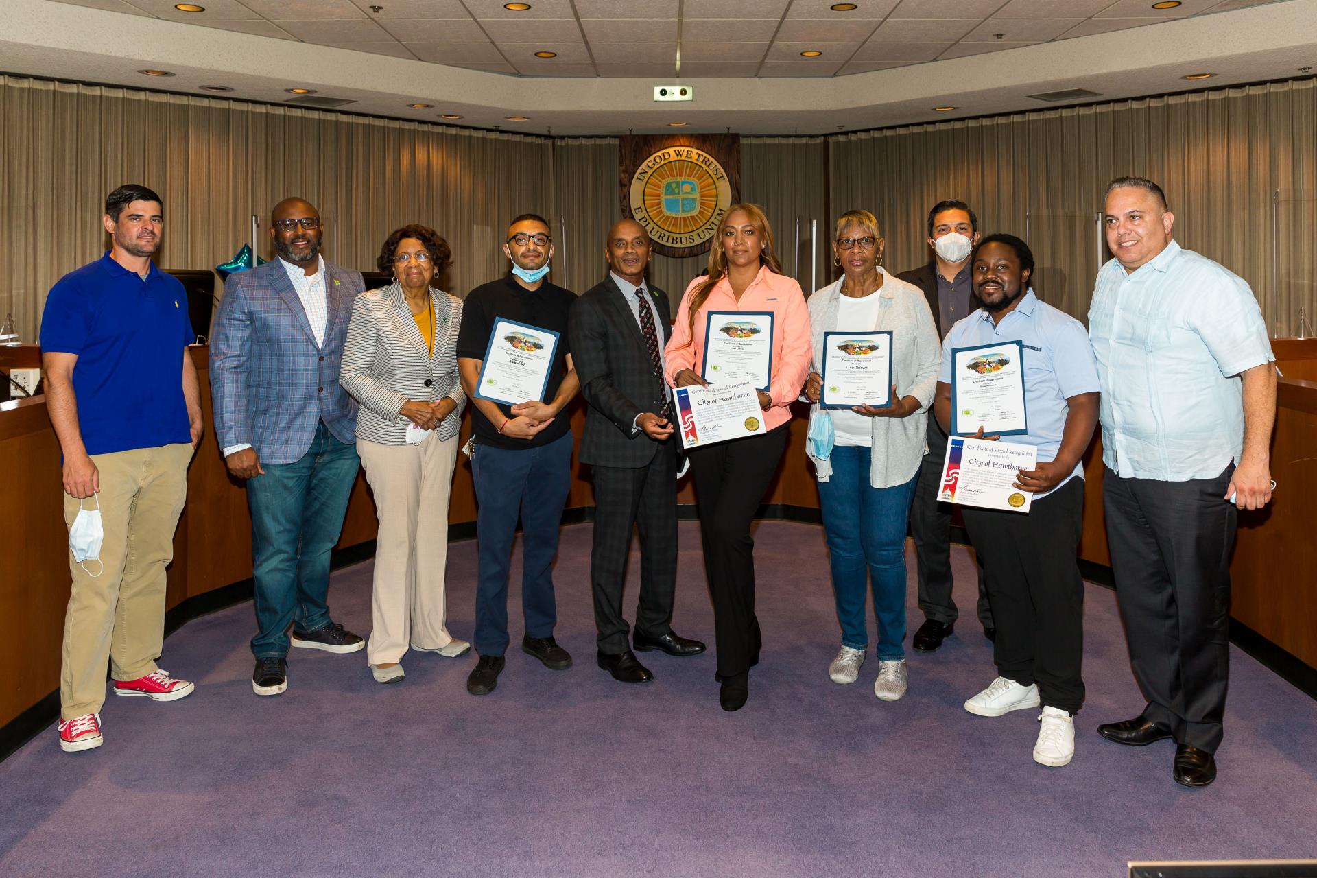 Council Members and Juneteenth volunteers from Holly Park