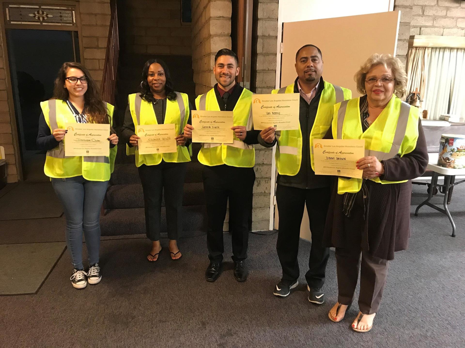 2019 Greater Los Angeles Homeless Count - Parks & Rec staff volunteers