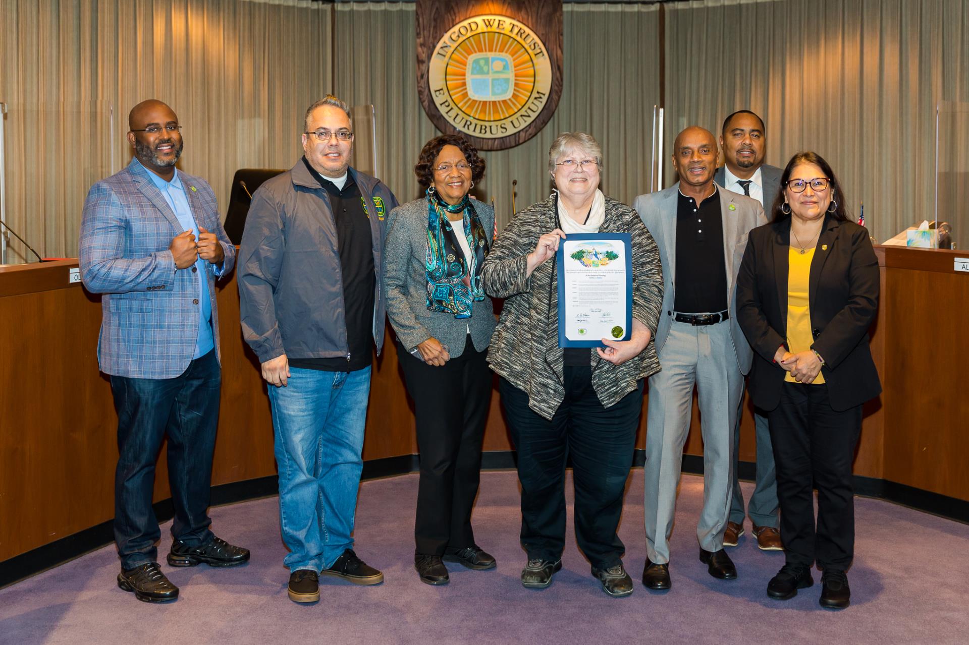 Proclamation presented for Outstanding Service to Debbie Chontos