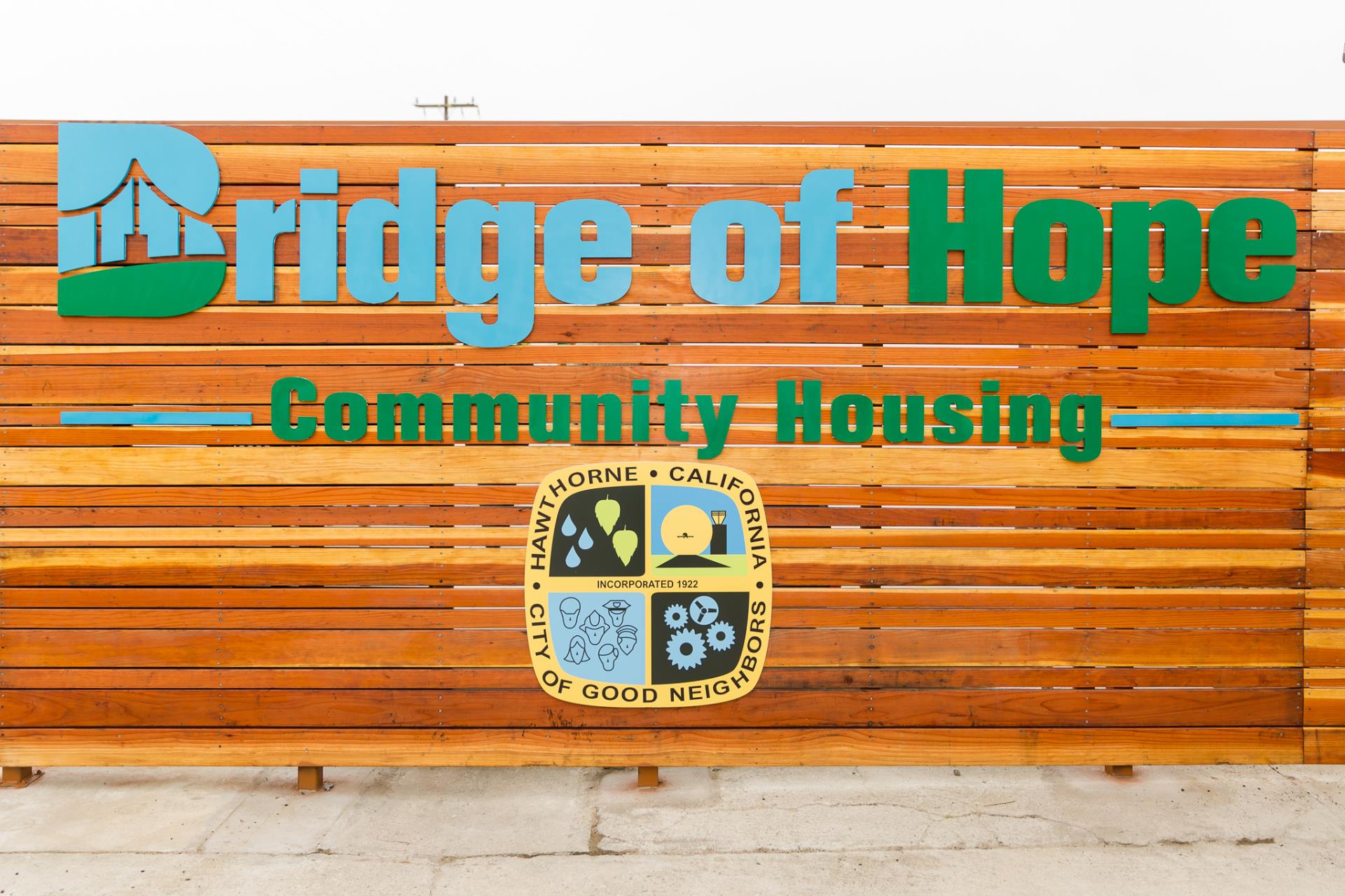 Bridge of Hope Community Sign