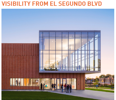 View of the building from El Segundo Blvd